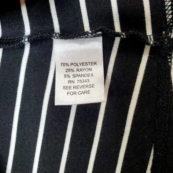 Torn by Ronny Kobo Striped Bell Sleeve Crop Top. Size Small - Picture 6 of 7